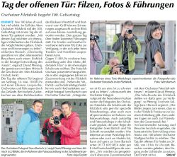 Am 24. Mai von 10 bis 16 Uhr findet zum Tag der offenen Tür der Filzfabrik Oschatz eine Fotoausstellung statt.