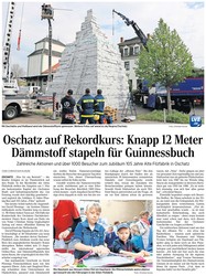 Zum Tag der offenen Filze kamen über 1000 Besucher. Highlights waren das Kinderfilzen sowie der höchste Dämmstoffturm der Welt mit 11,9 m.